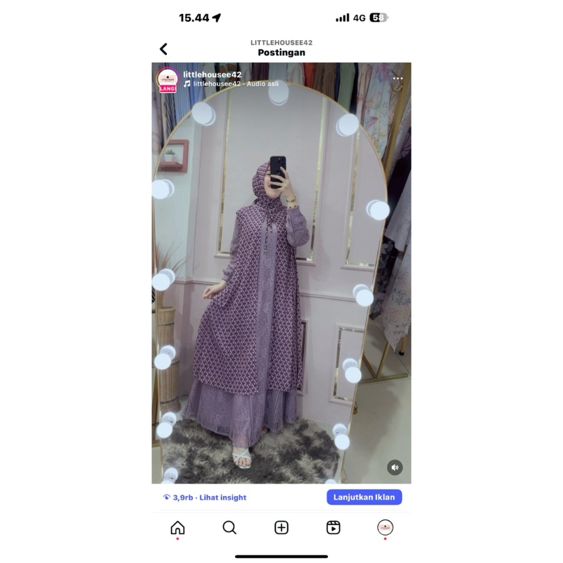 Gamis brokat set hijab premium