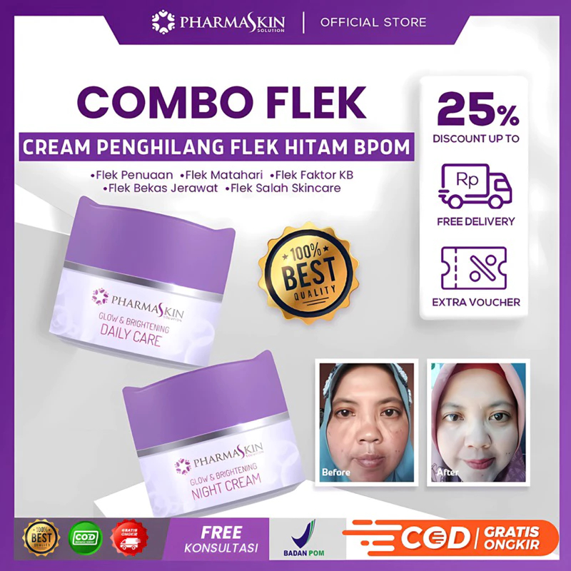 Cream Penghilang Flek Hitam BPOM – Skincare Glowing Pemutih Wajah Ampuh untuk Flek Menahun Akibat KB