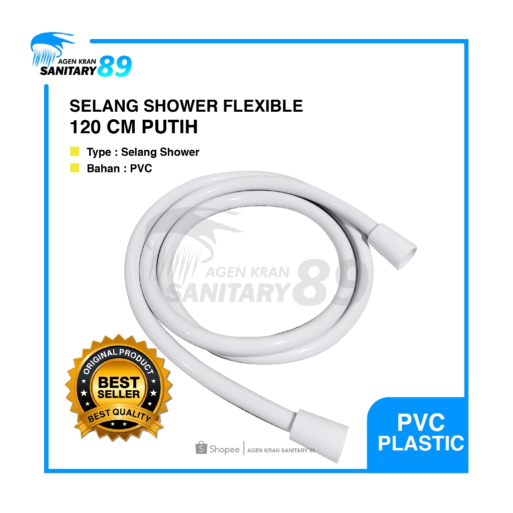 SELANG SHOWER FLEXIBLE PVC PUTIH/SELANG FLEXIBLE STAINLESS SUS 304/SELANG SHOWER