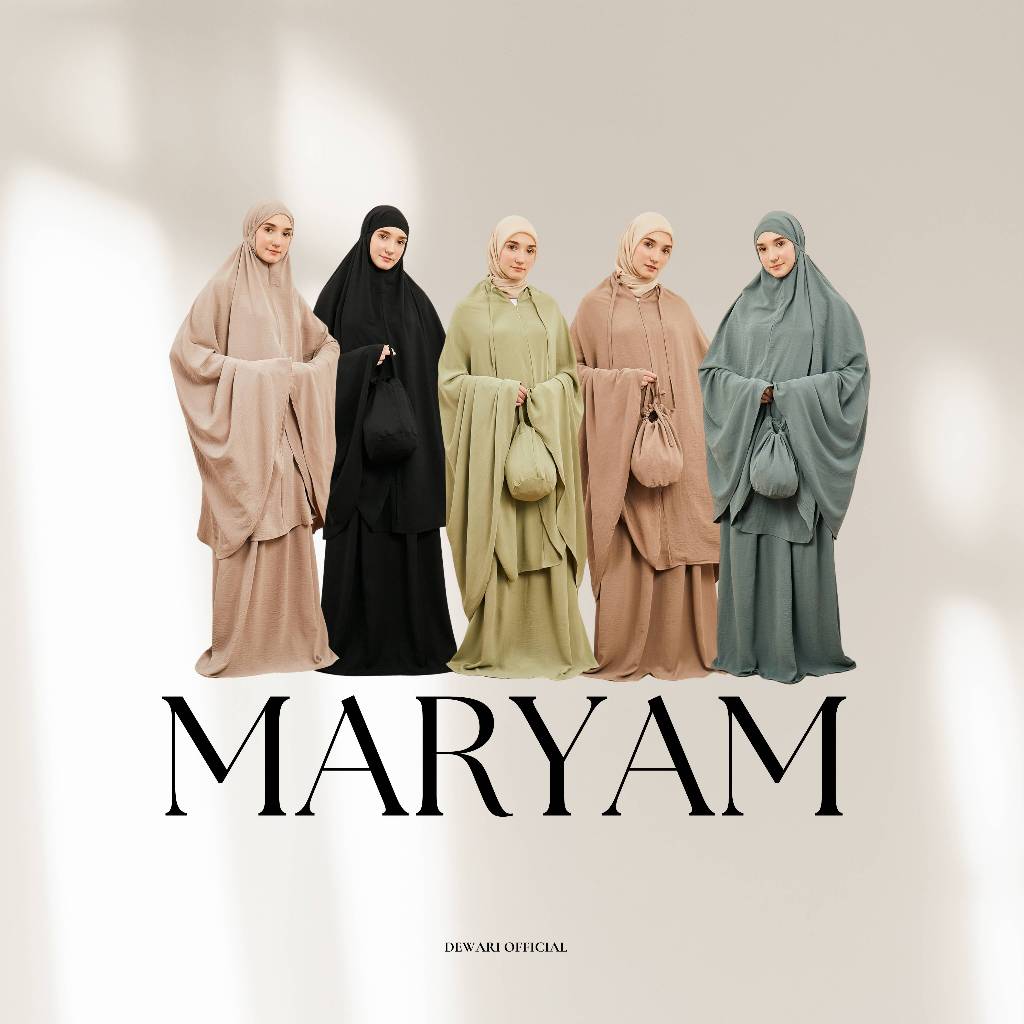 MARYAM PRAYER SET - Mukena Jumbo Premium Crinkle