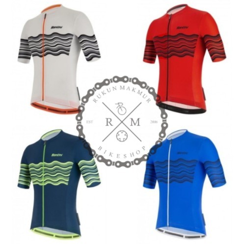 Santini TONO PROFILO Men Road Cycling Jersey Slim Fit - Baju Sepeda Balap RoadBike Pria