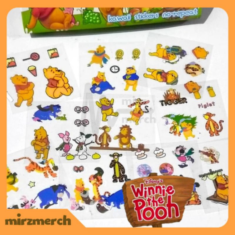 

Sticker Anak Karakter Winnie The Pooh Lucu Korea Aesthetic Ecer Isi 5 Lembar/10 Lembar Waterproof Murah