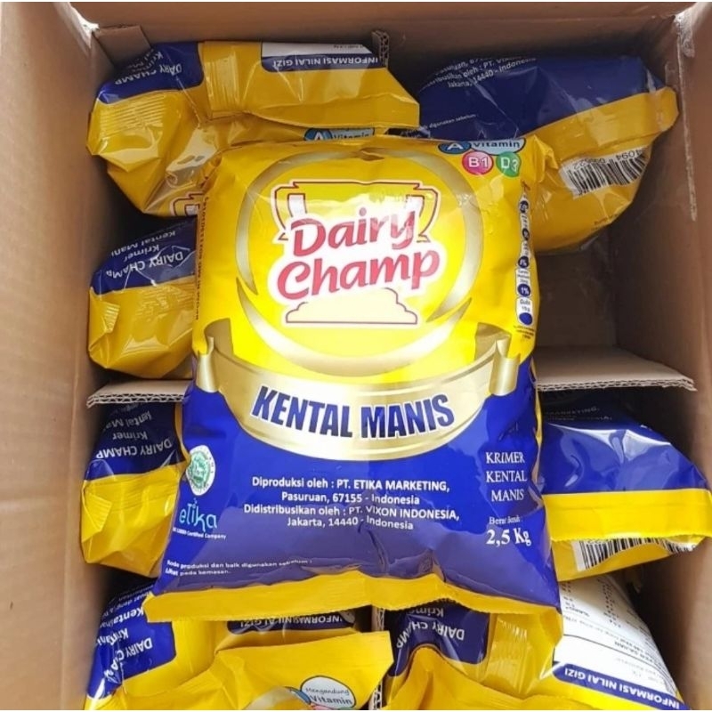 

Dairychamp Krimer Kental Manis SKM 2.5kg Bantal Refill