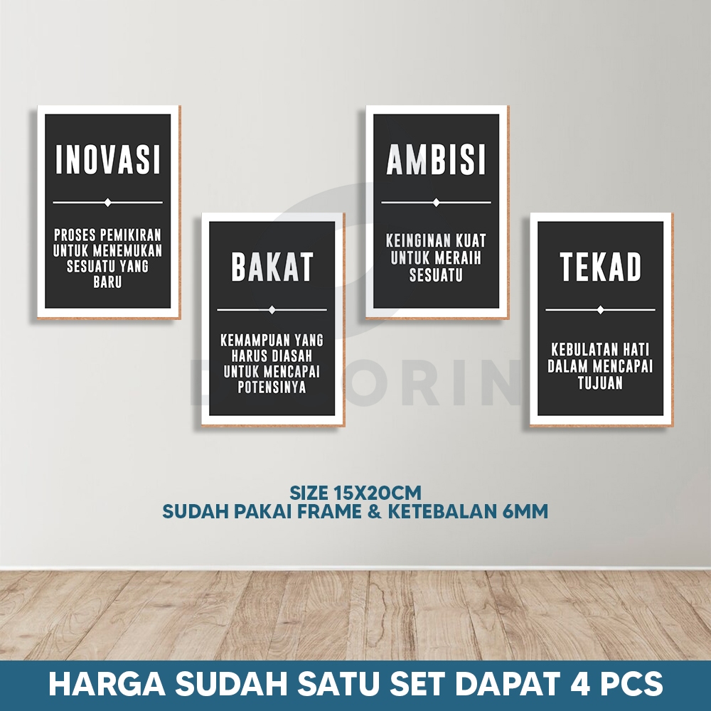 terbaru hiasan dinding kata kata motivasi satu set dekorasi kamar cowok - decorin.aja