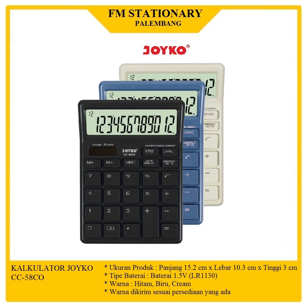 

Kalkulator joyko CC- 58CO