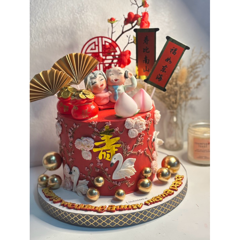 

custom cake tema chinese/custom cake d15-d18cm
