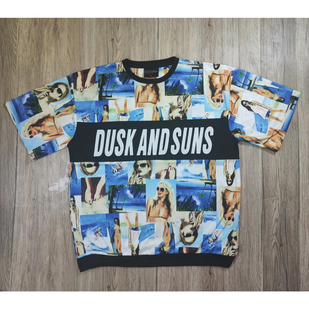 Kaos AOP Keren DEFECTIVE STRUCT Wanita Sexy Oversize Second Bekas Size XXL