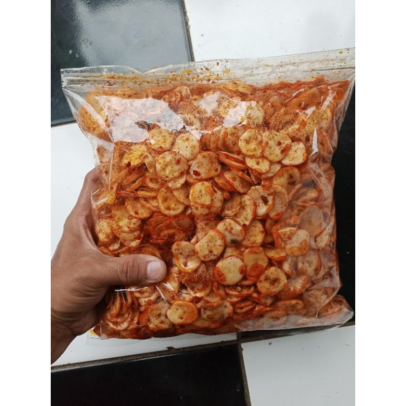 

kerupuk bawang pedas daun jeruk / kerupuk viral