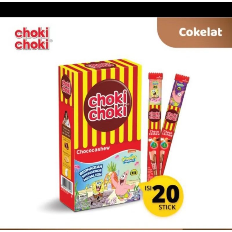 

Choki Choki 1 Box Isi 20 Pcs - Stik Coklat - Coklat Lumer