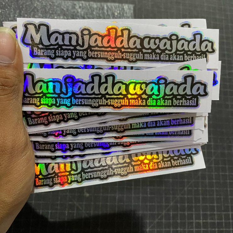 STIKER HOLOGRAM MAN JADDA WA JADDA CUTTING PRINCUT STIKER VIRAL