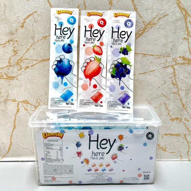 

Lianggui Hey Jelly Mix Flavor 35gr - Ples Isi 30 Sachet / Box