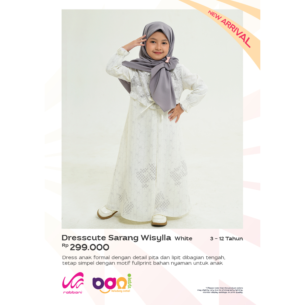 RABBANI 2025 _ DRESSCUTE SARANG WISYLLA  / GAMIS ANAK RABBANI