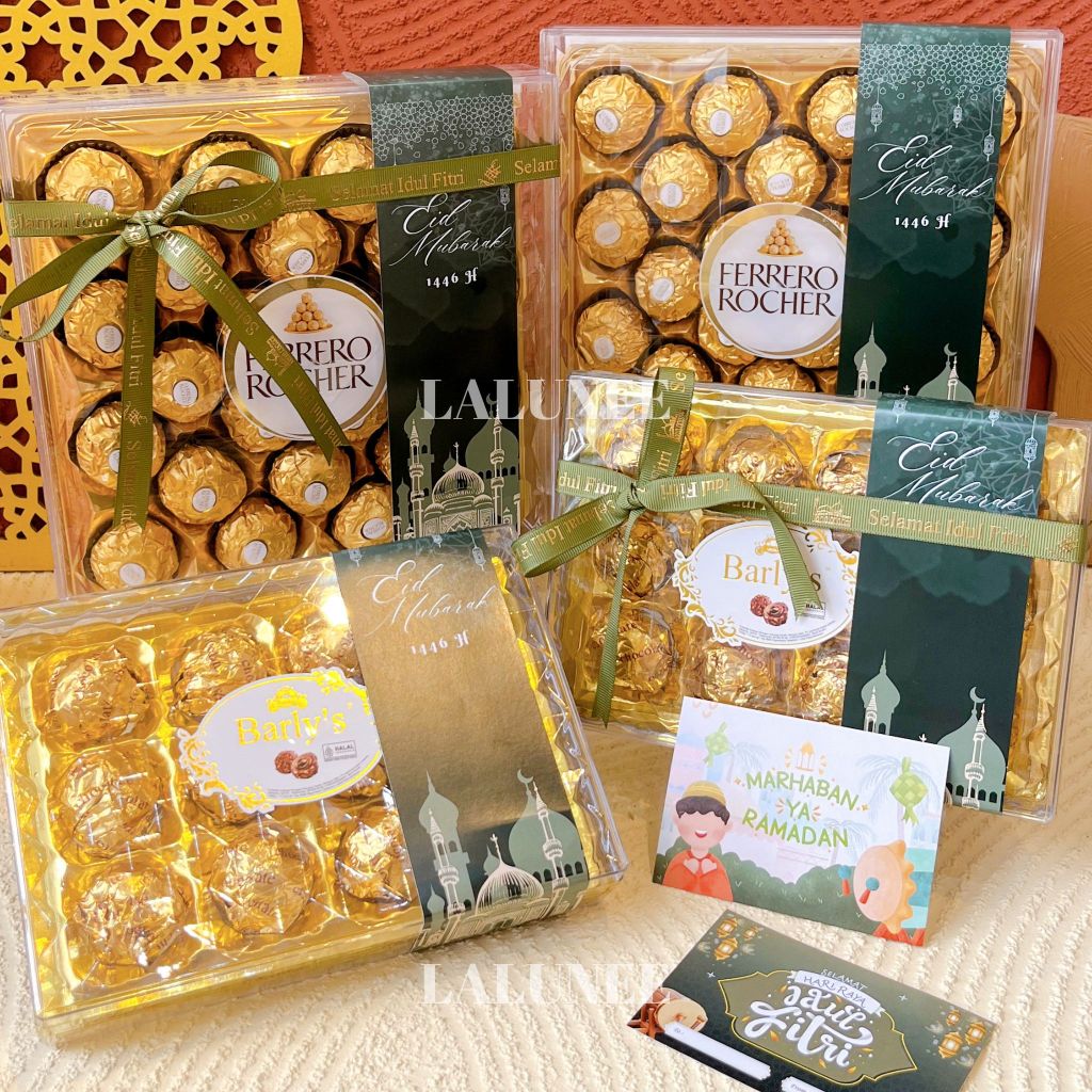 

Hampers Coklat Lebaran - Ferrero Rocher Ramadhan Edition - Coklat Barly's - Parsel Idul Fitri