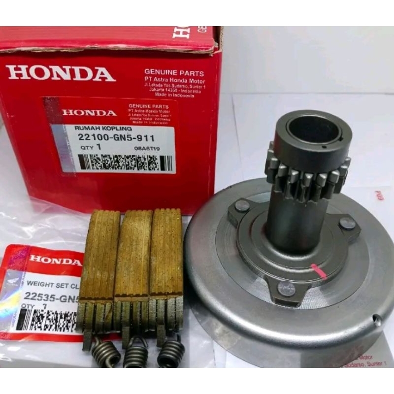 lonceng Mangkok Ganda Assy GN5 + kampas ganda only GN5 Honda Astrea grand prima supra lama star  ori