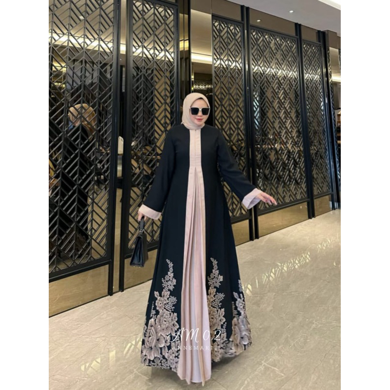 Annemarie 02 Amore by Rubby / annemarie bunga / gamis abaya / dress abaya / gamis ORI Amore by rubby