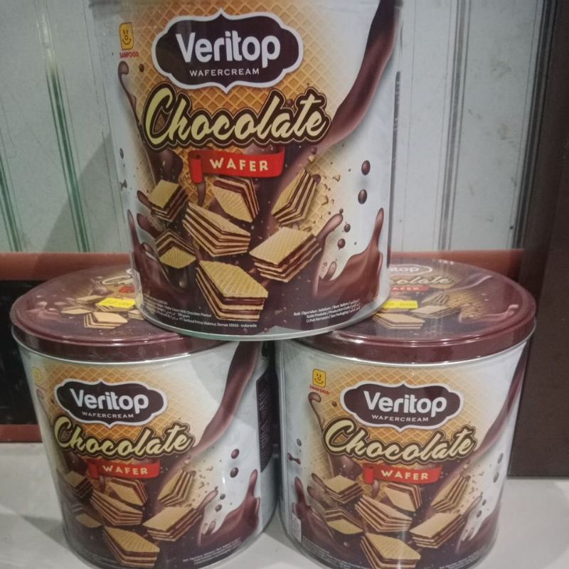 

Veritop chocolate wafer kaleng 290gr