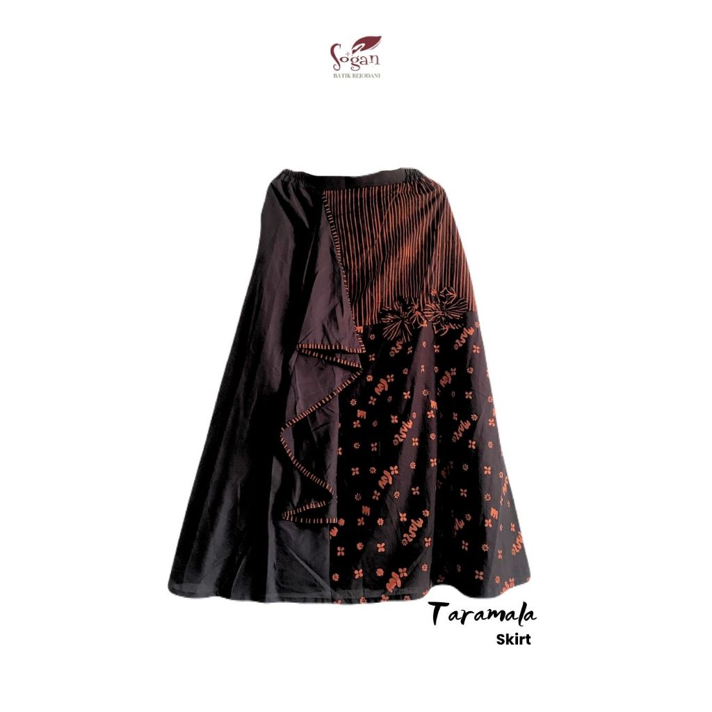 Taramala Skirt Rok Batik Asli Hitam Coklat Eksklusif by SOGAN BATIK
