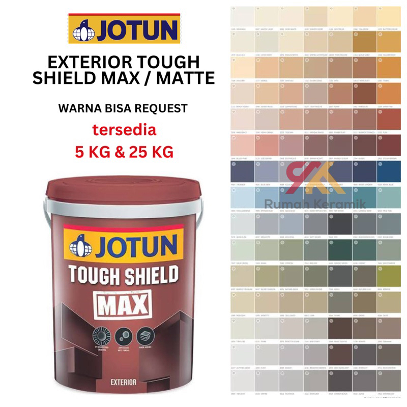 TOUGH SHIELD MAX Jotun Exterior SEMI KILAP 5 KG & 25 KG | Cat Tembok Exterior SEMI KILAP / Cat tembo