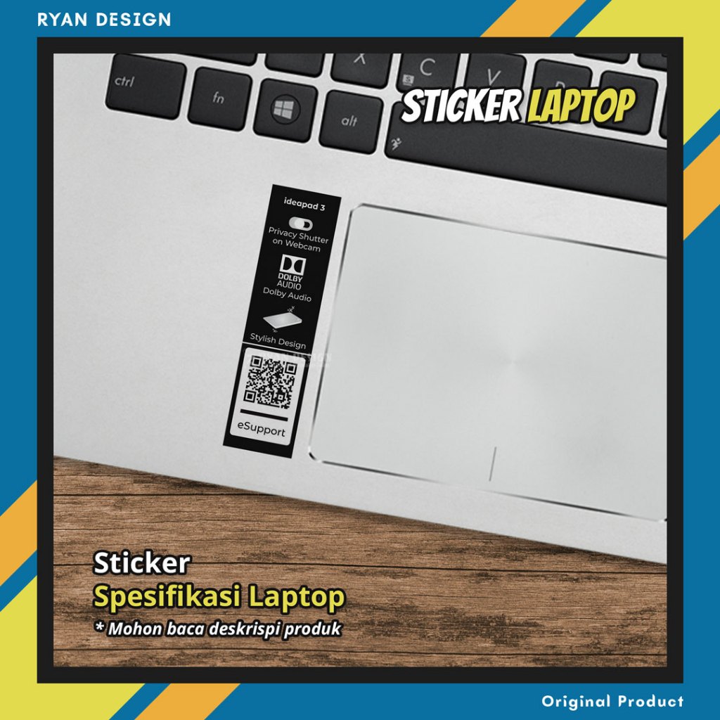 Stiker Logo Laptop Lenovo Ideapad 3 Stiker Spesifikasi Fitur Laptop Stiker Nvidia RTX GTX Intel Amd 