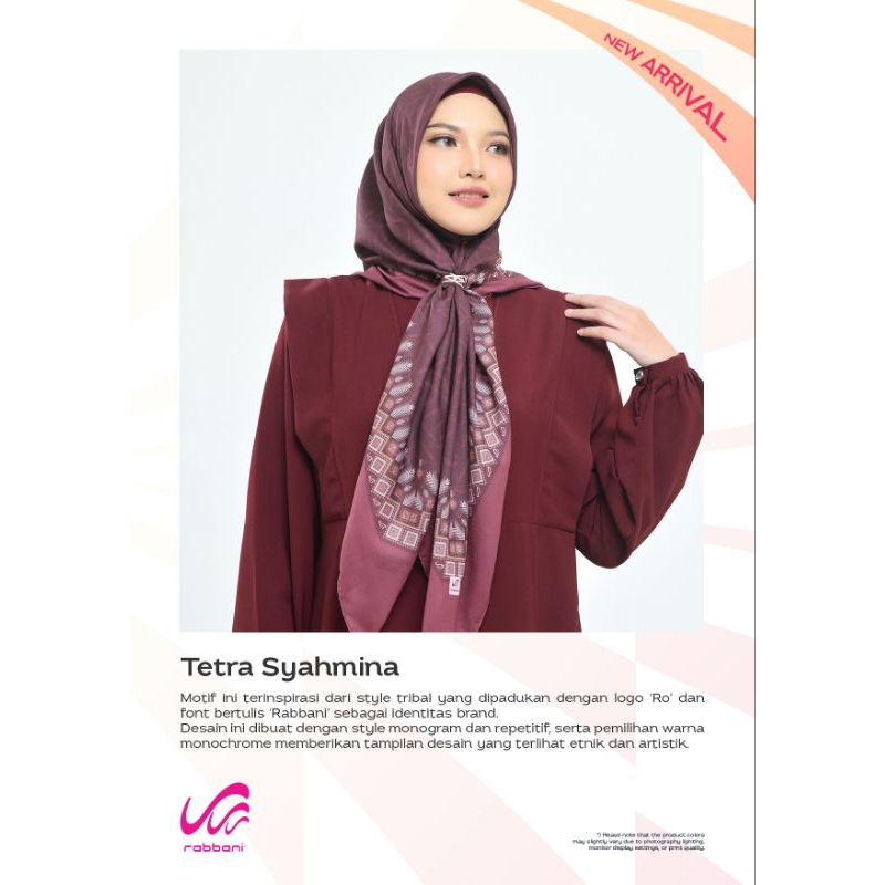 Segi Empat Rabbani Motif|Tetra Syahmina|Rabbani Asli