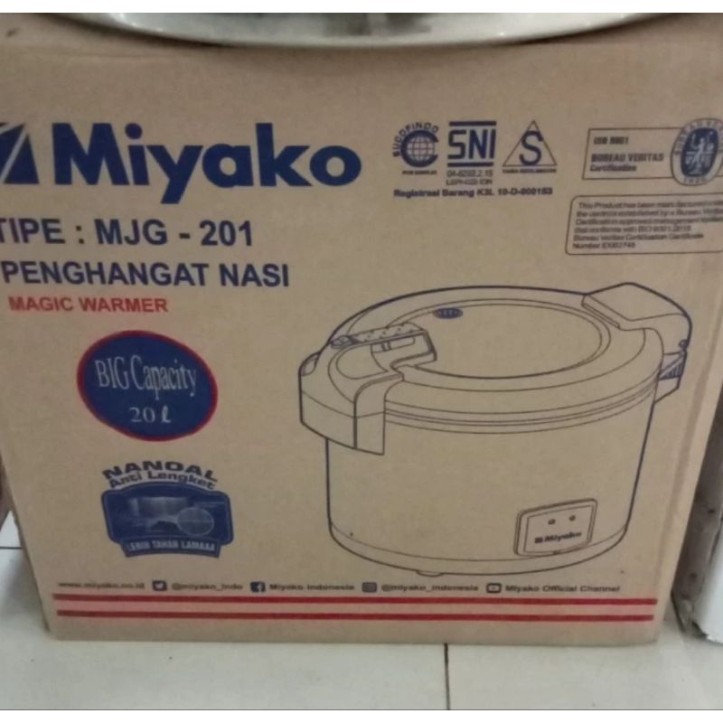 pemanas nasi besar 20 liter miyako, magic jar penanak nasi besar.