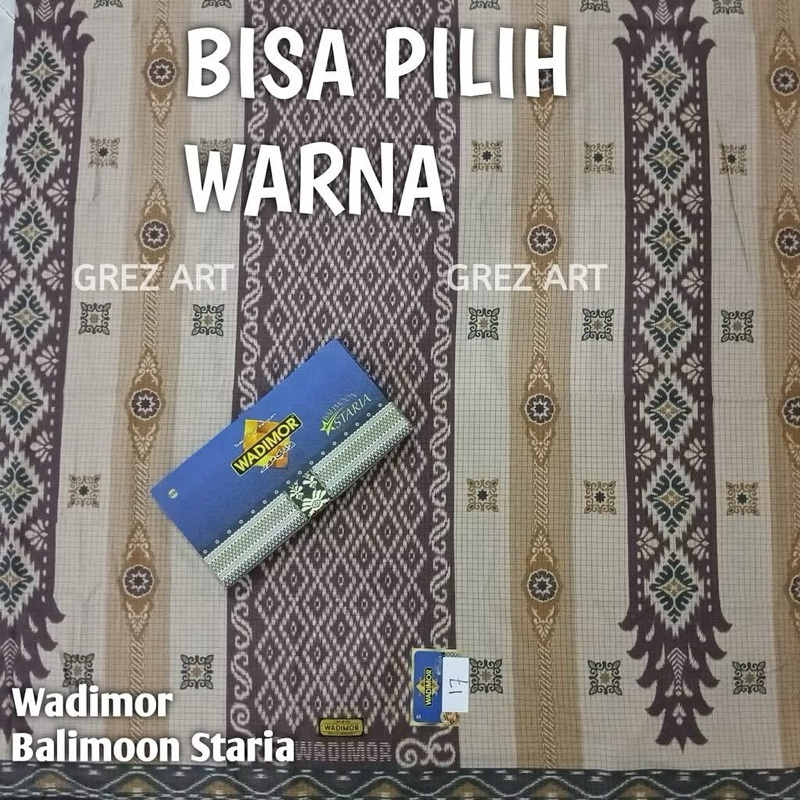 Sarung Wadimor Balimoon Realpict Dewasa - Batik, Salur, Putih, Motif, Mewah