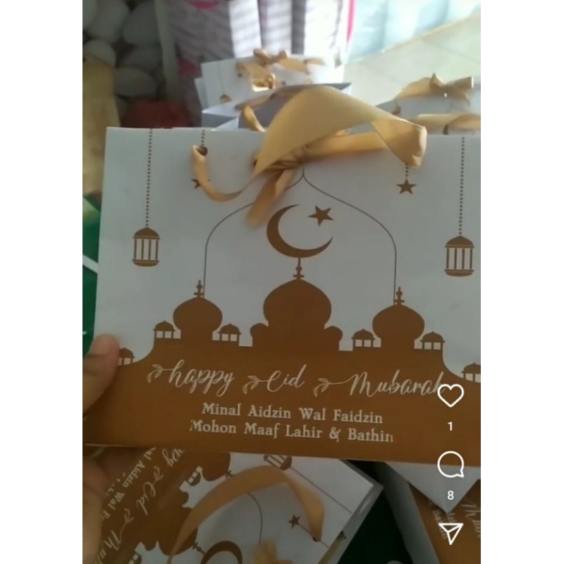 

paperbag idul fitri, hampers dll, bisa custom