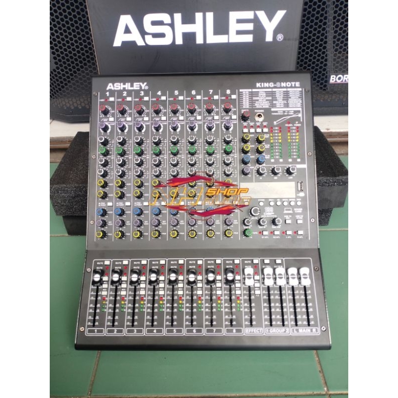 Mixer Audio Ashley King-8 Note new Original King 8 Note Ashley 8 Chanel Efek Reverb 199DSP 4 Aux 2 S