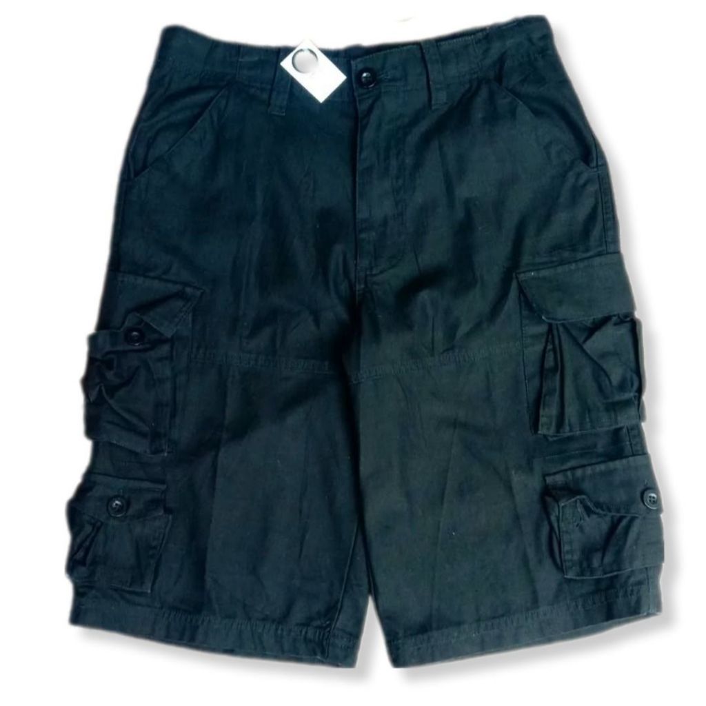 K.TWO HOLLIS CARGO MULTI POCKET BLACK PANTS | CELANA PENDEK | CLWM