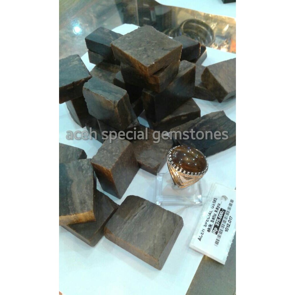 bongkahan fosil kayu / batu kayu _ asli aceh _