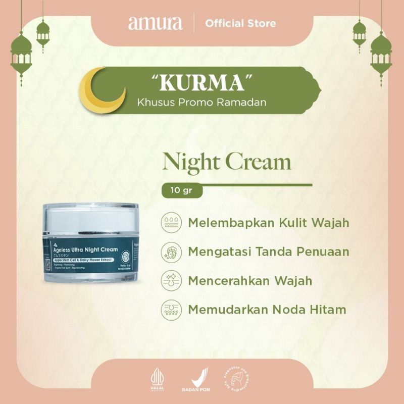 AMURA ANGELES ULTRA NIGHT CREAM PELEMBAB WAJAH ( CREAM MALAM )