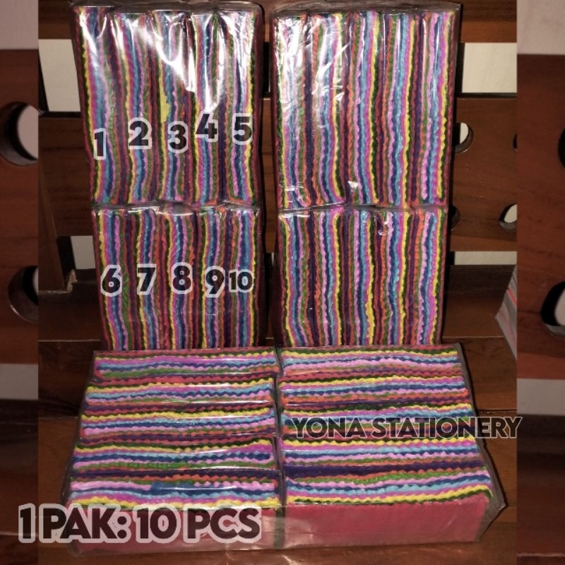 

Kertas Krep Potong Warna-Warni | 1 Pak: 10 Pcs