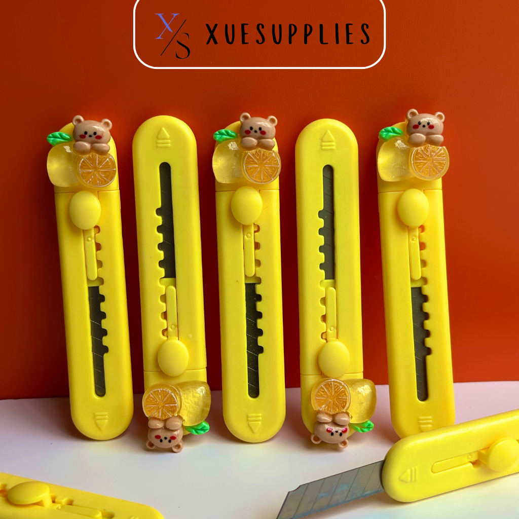 

Mini Cutter Aesthetic Lucu Portable Karakter Lemon Pemotong Kertas Paper Cut