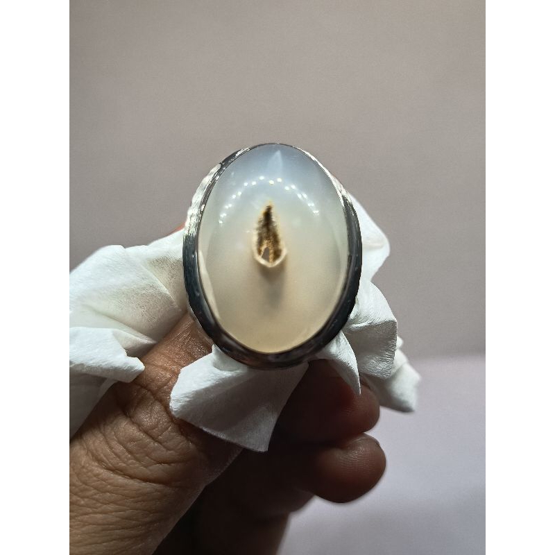 cincin batu cempaka putih combong kinasih kantong semar natural