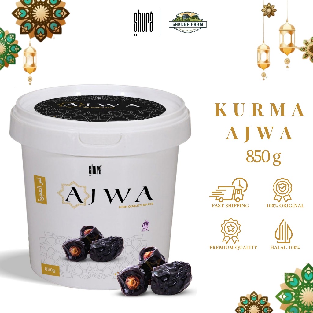 

Shura Kurma Ajwa Ember 850gr Kurma Nabi Premium Original High Quality