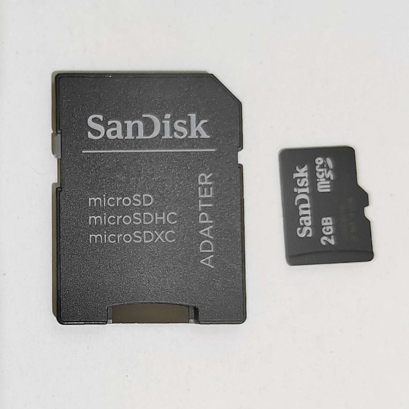 Micro SD 2GB & SD Card Adapter SANDISK