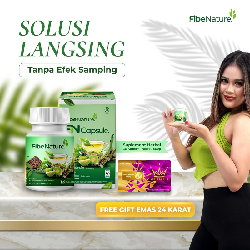 [ PELANGSING ] Fibenature Slimming Herbal Original BPOM HALAL | Pelangsing Alami | Pelangsing Herbal