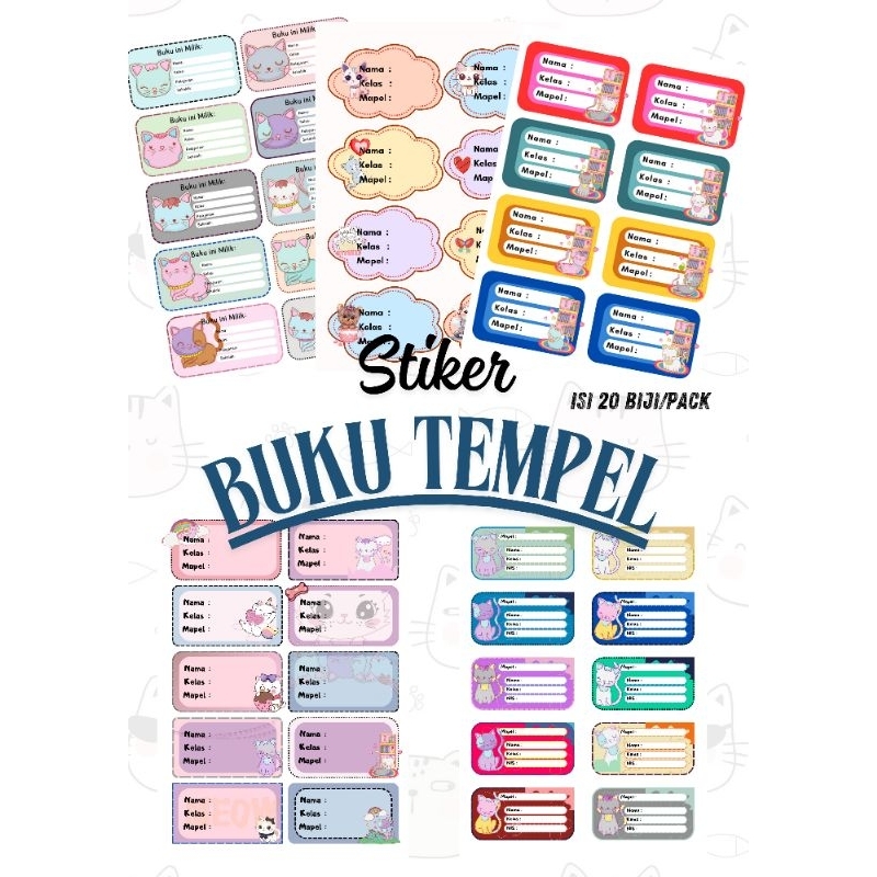 

Isi 20 Stiker Karakter Mapel - Label/Stiker Buku Sekolah