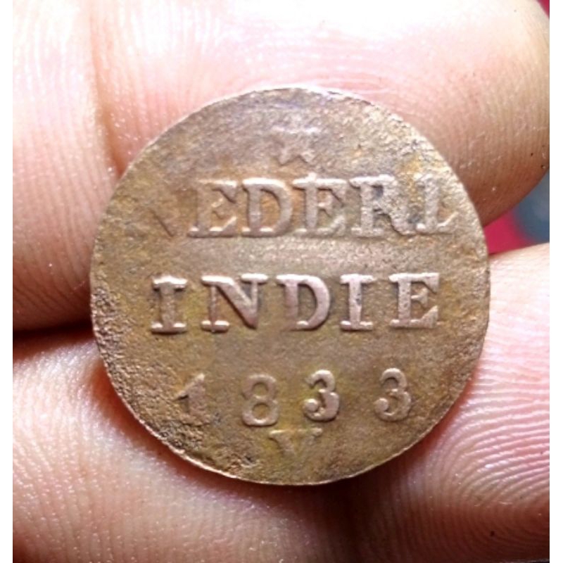 Koin 1 Cent Nederl Indie 1833 V