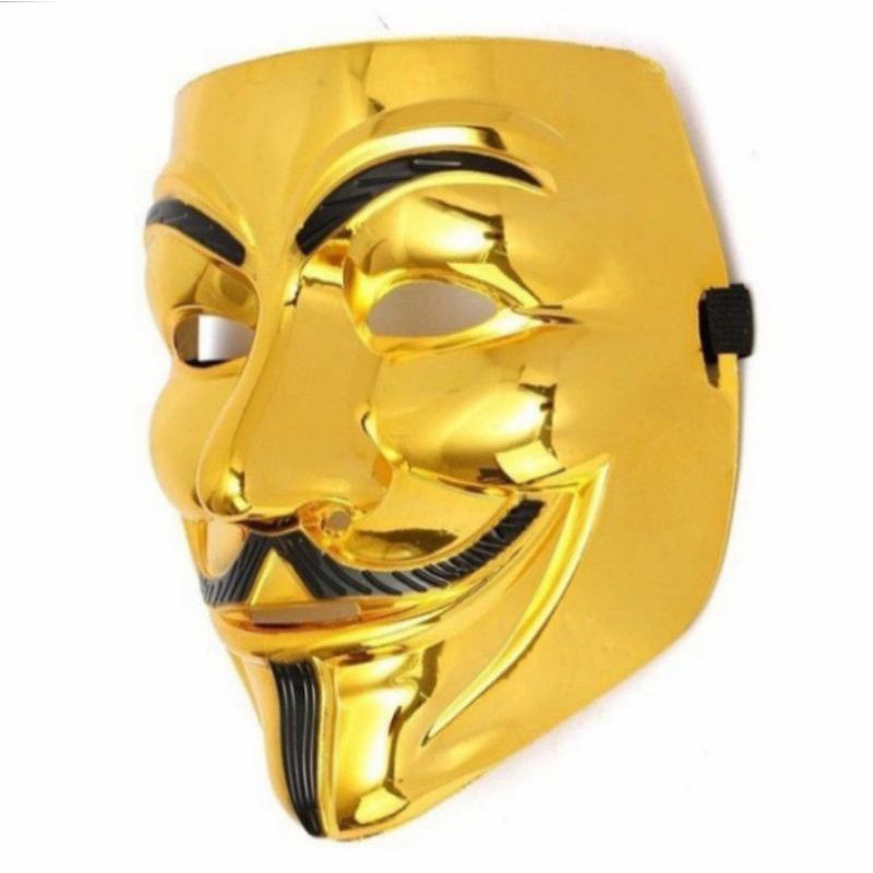 Topeng Hacker Terbaru Topeng Hacker Warna Emas