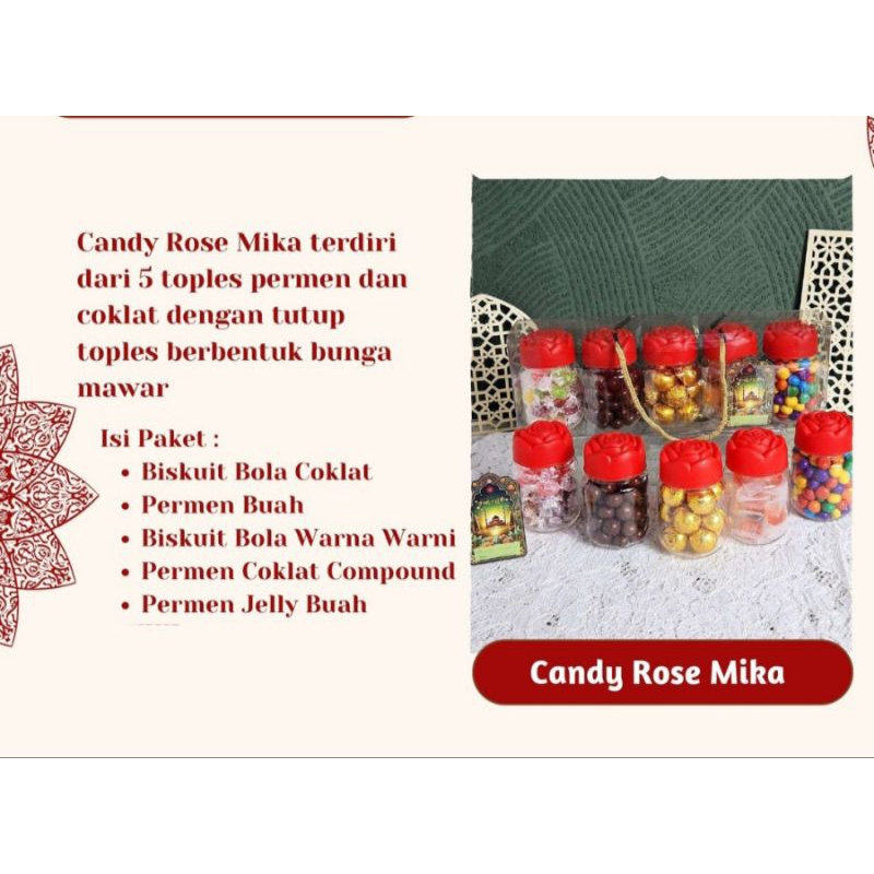 

HAMPERS PAKET COKLAT MURAH PERMEN LEBARAN -CANDY ROSE MIKA