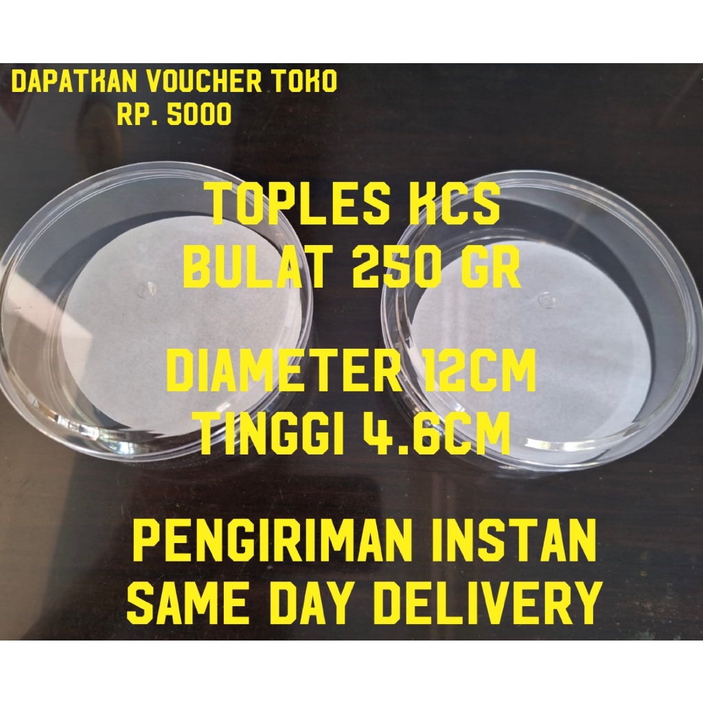 Toples Bulat 250gr / Toples Nastar / Toples Kue Kering Bulat / Toples Lebaran