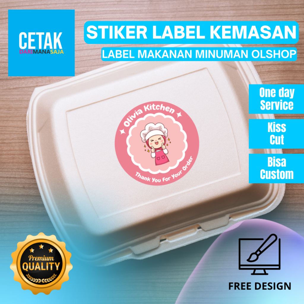 

3-4 STIKER KEMASAN / STICKER MAKANAN / STIKER LABEL / STIKER CUSTOM / CETAK STIKER / STIKER LOGO