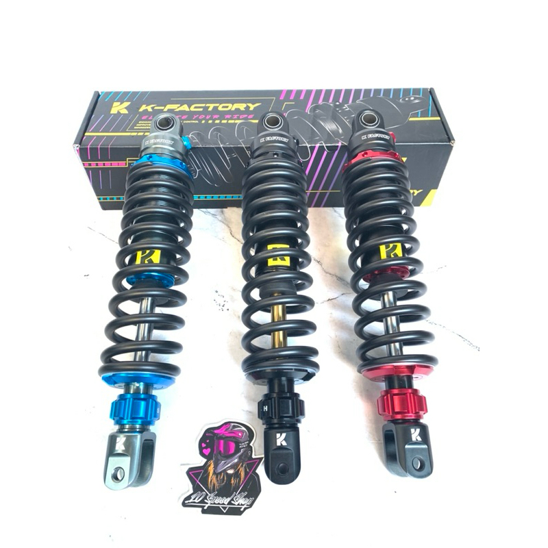 SHOCK BREAKER MODEL KTC MERK K-FACTORY K FACTORY NON TABUNG TIPE BLADE PRO KLIK FUNGSI UKURAN 330MM 