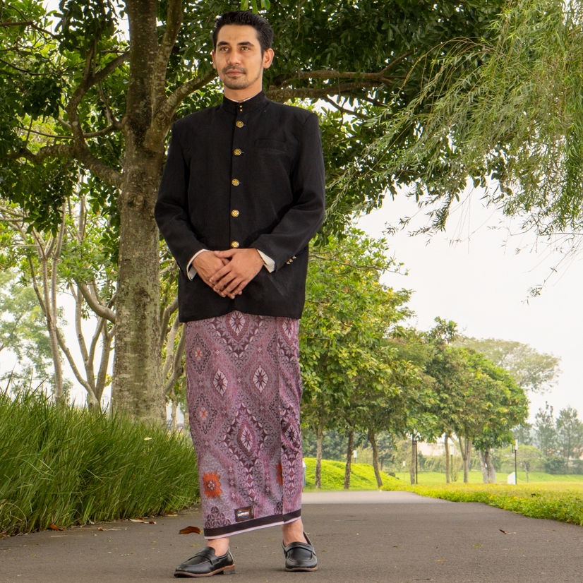Sarung Sapphire Premium SKJ Kawung Jacquard