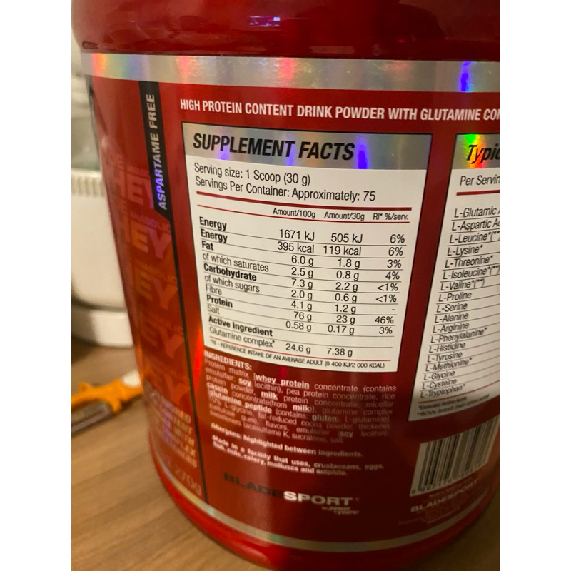 Blade Anabolic Whey protein chocolate