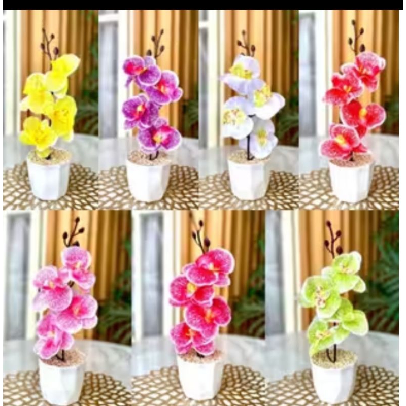 Bunga plastik hias Wisteria imitasi Artificial