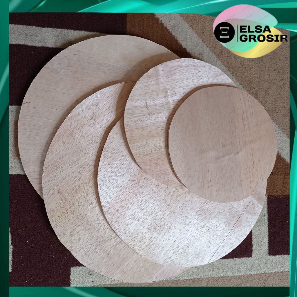 TERMURAH Triplek Potong Bulat Tebal 1 cm, Berbagai Diameter Dari Bahan Kayu Akasia/Meranti | Triplek