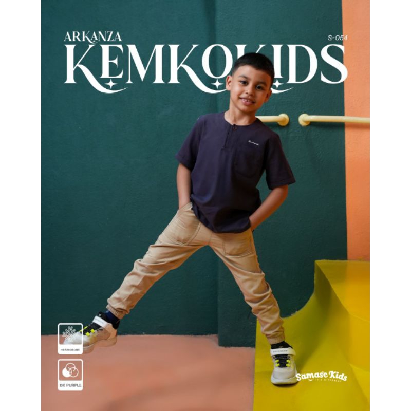 SAMASE S054 Kemko Kids SS Kemeja Koko Anak Lengan pendek
