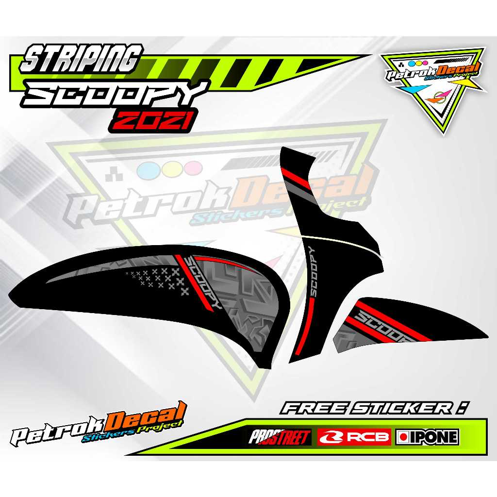 STRIPING VARIASI HONDA SCOOPY 2021 / STICKER LIST MOTOR SCOOPY 2021